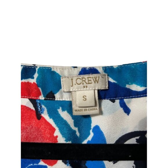 Sleeveless J.Crew Floral Print Blouse Top Size Small Scoop Neck - Picture 4 of 5